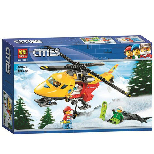 Конструктор Rescue Helicopter – спасителен хеликоптер с фигурки (208 части)