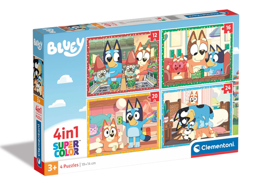 Пъзел Bluey 4 в 1 – 12/16/20/24 части – Clementoni