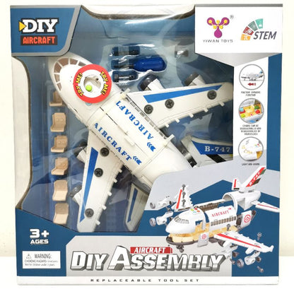 Самолет за сглобяване DIY Aircraft Assembly B-747 със светлини и звук