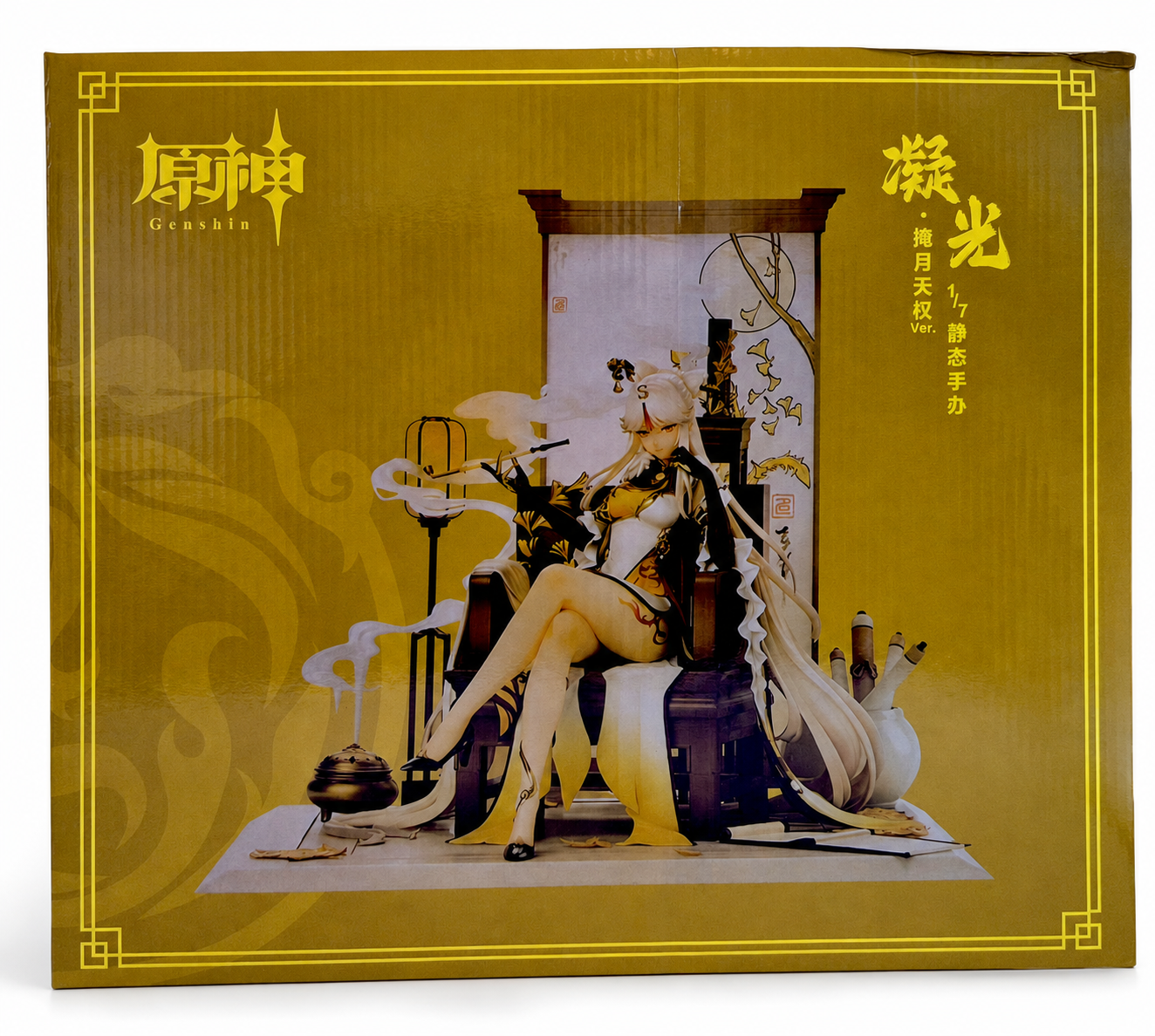 Кутия на фигура Ningguang Eclipsing Star Ver. 1/7 от Genshin Impact – заден изглед