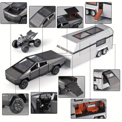 Tesla Cybertruck Camper Set – Pickup + Каравана + ATV