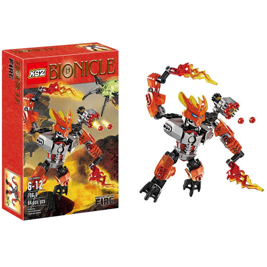 Конструктор Narmoto – Огненият защитник тип Bionicle (64 части)