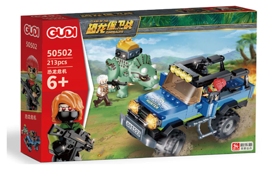 Конструктор Dinosaur Adventure – Джип с динозавър 213 части