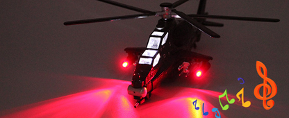 Метален военен хеликоптер Apache