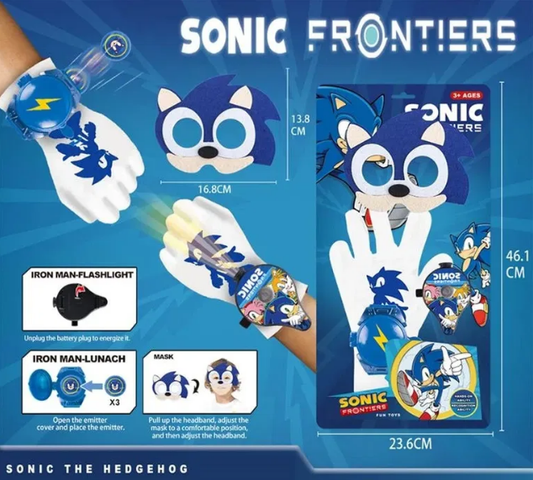 Sonic комплект с маска, ръкавица и прожектор
