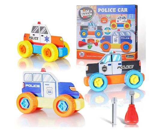 Конструктор Police Car – 3 сглобяеми полицейски коли