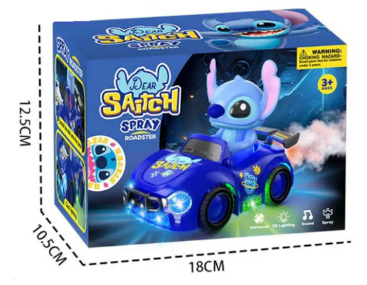 Фигура Стич с кола и пушек – Светлини, звук и спрей ефект