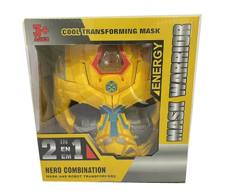 Трансформираща маска робот 2 в 1 – модел с батерии и светлинни ефекти