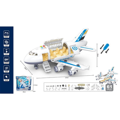 Самолет за сглобяване DIY Aircraft Assembly B-747 със светлини и звук