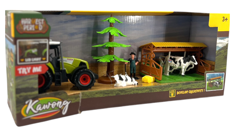Фермерски комплект Kawong Farm Set – трактор с фигури и животни