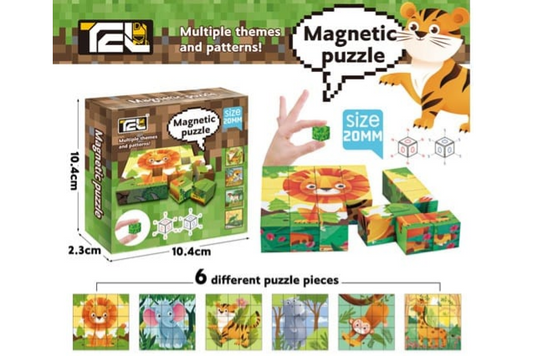 Магнитен пъзел с кубчета – Magnetic Puzzle Cubes (животни)