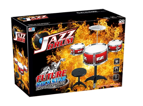 Детски барабани Jazz Drum – комплект Future Rock Star с чинел и столче