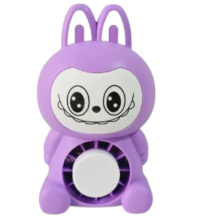 Мини вентилатор Labubu – USB и LED