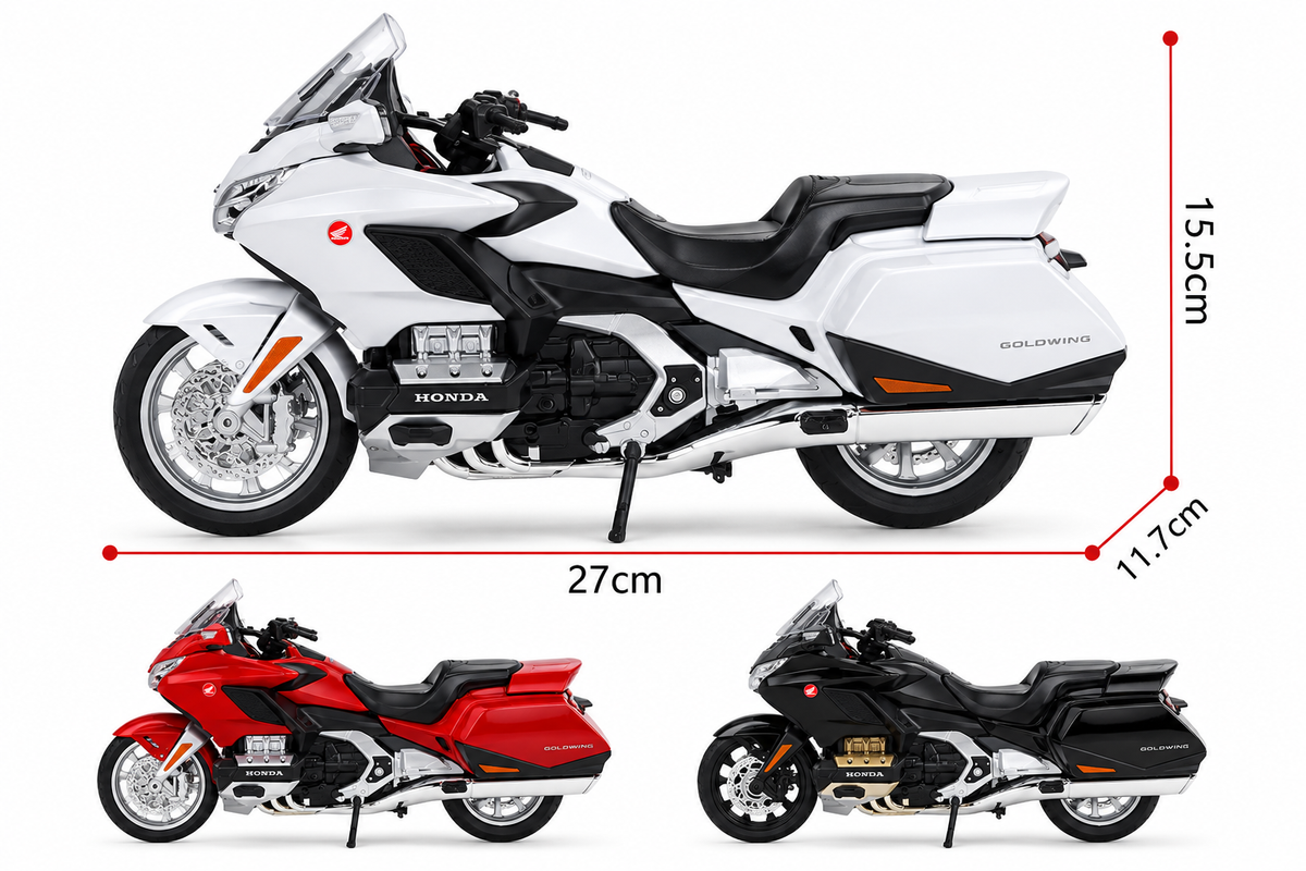 Honda Gold Wing GL1800 1:11 в черен, червен и бял цвят