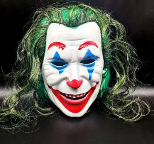 Маска Joker – клоун с зелена коса