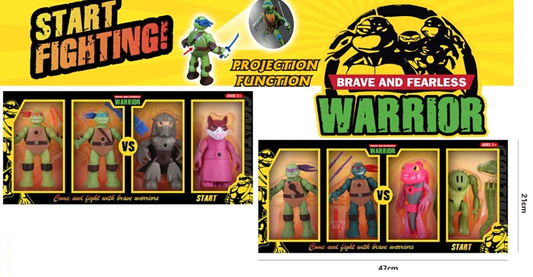 Комплект фигурки костенурки-нинджа – Brave Warrior с проектор