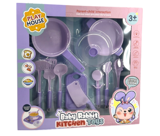 Комплект кухненски принадлежности Baby Rabbit Kitchen Toys – 12 части