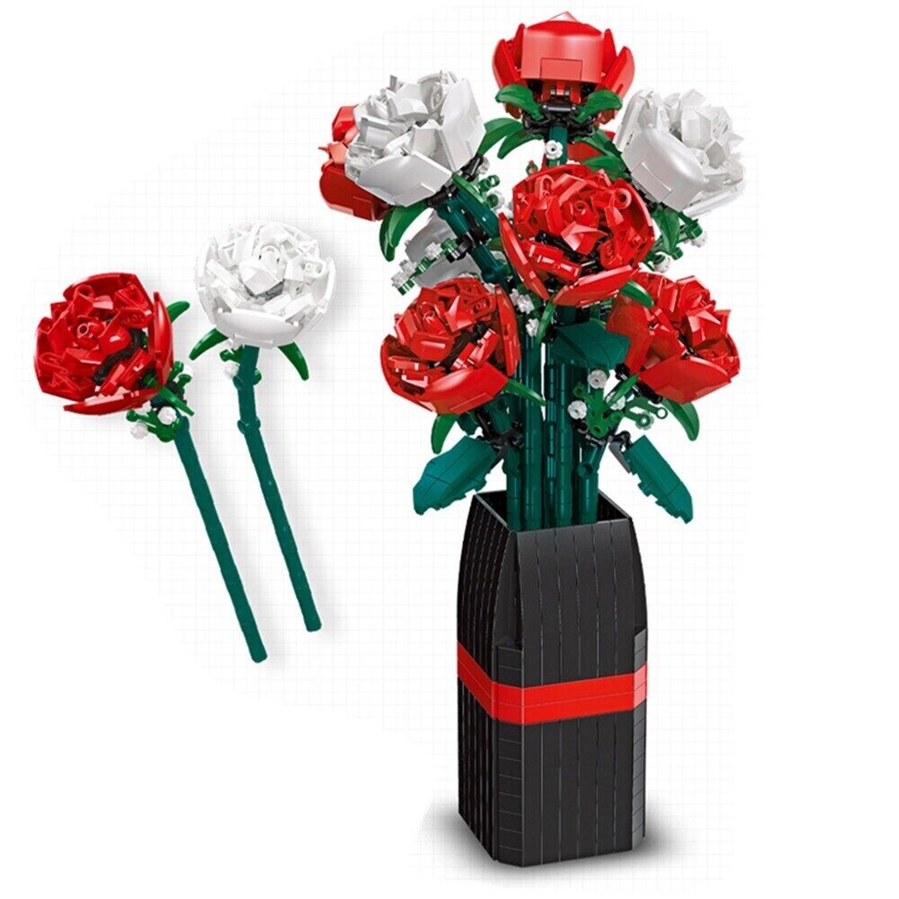 Rose – конструктор букет рози във ваза (878 части)