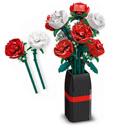 Rose – конструктор букет рози във ваза (878 части)