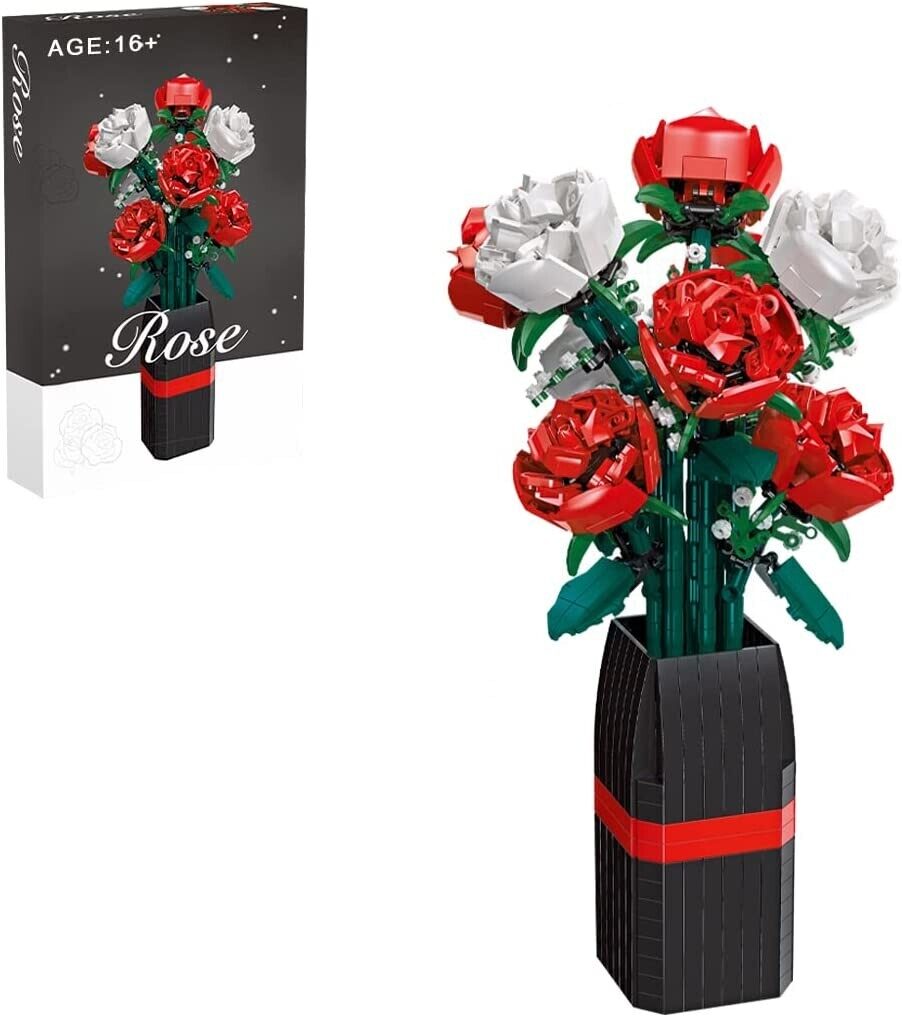 Rose – конструктор букет рози във ваза (878 части)