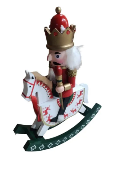 Дървена люлееща фигура „Лешникотрошачката“ – декоративен сувенир