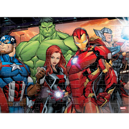 Двустранен пъзел Marvel Avengers за оцветяване – 100 части