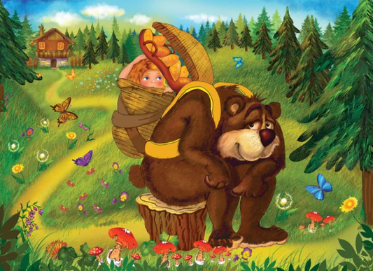 Детски пъзел „Маша и Мечокът“ – 60 части