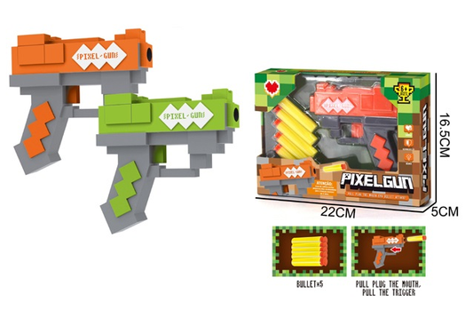 Пикселен пистолет с меки стрели – тип Minecraft