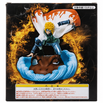 Задна страна на декоративната кутия на фигура Minato Namikaze
