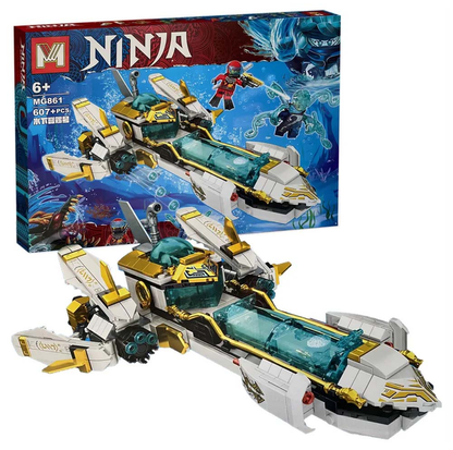 Ninjago Конструктор – Подводница на съдбата | 607 части | Съвместим с Lego