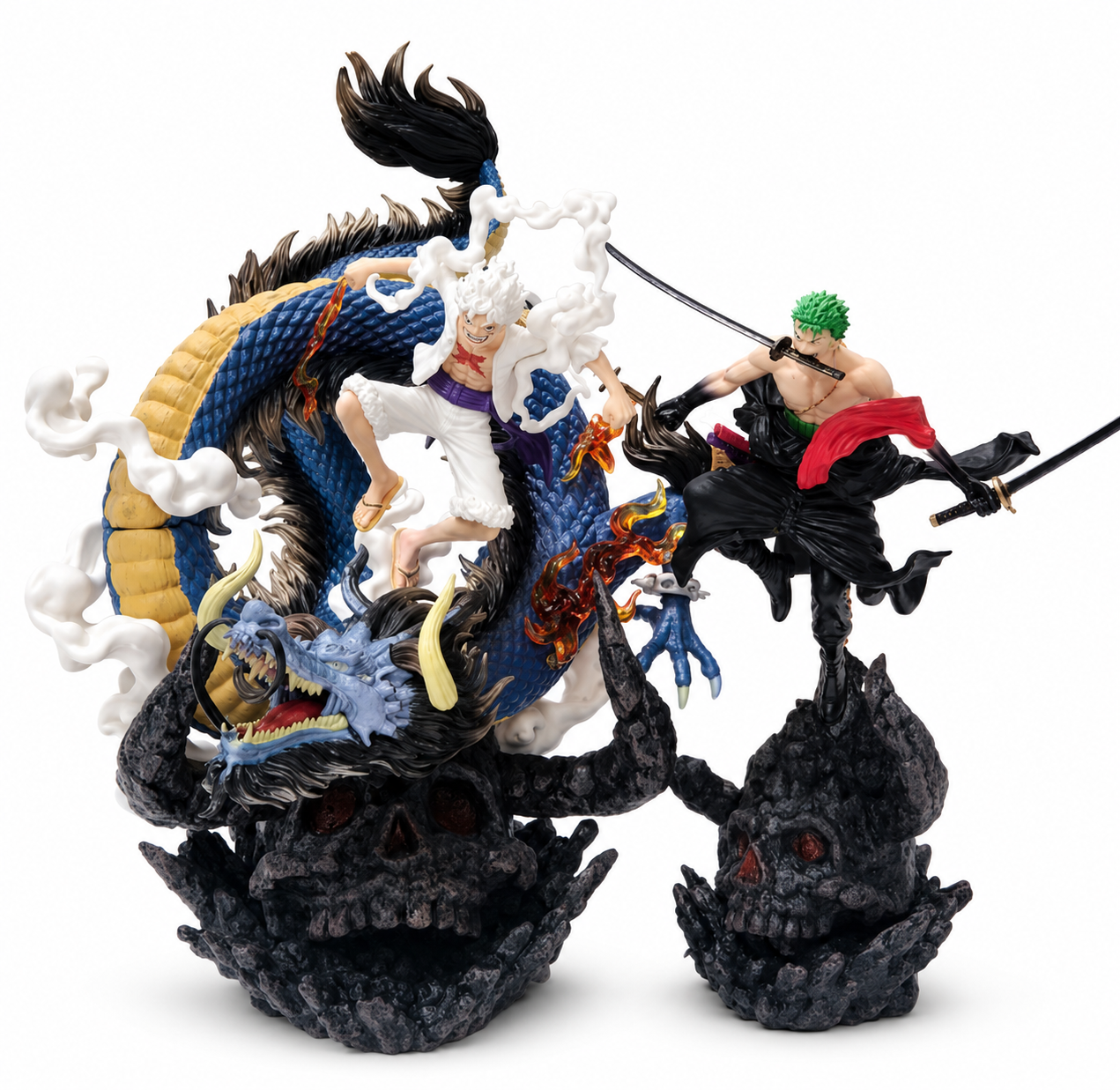 Комплект аниме фигури Luffy Gear 5 и Zoro срещу Kaido от One Piece