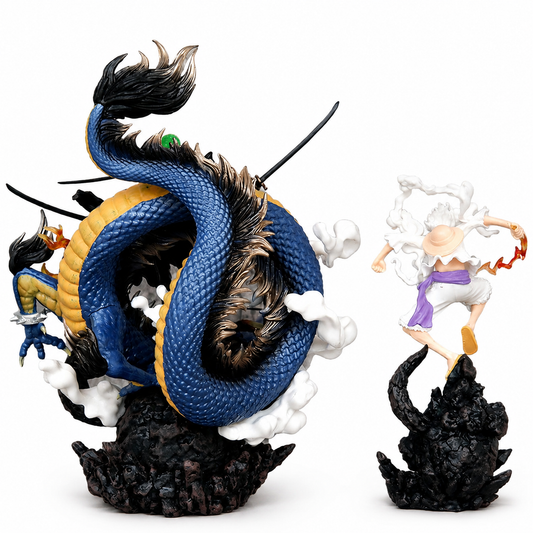 Комплект аниме фигури Luffy Gear 5 и Zoro срещу Kaido от One Piece
