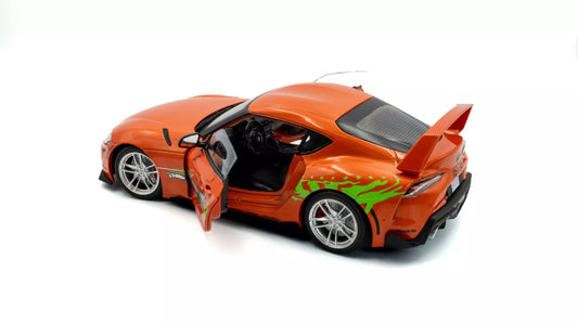 Оранжева Toyota GR Supra Streetfighter (A90) Solido 1:18 – заден страничен изглед