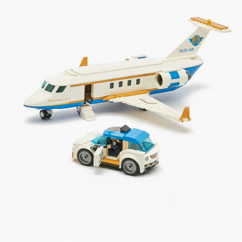 Конструктор самолет и кола GUDI Livin’ City – 461 части | Съвместим с Lego