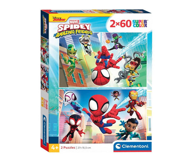 Комплект пъзели 2×60 Spidey & Friends – Clementoni