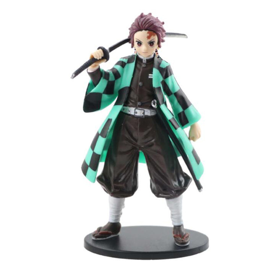 Фигура Tanjiro Kamado с меч и зелено-черно хаори от Demon Slayer