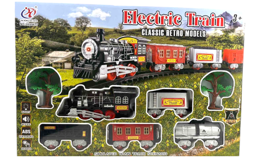 Електрически влак Classic Retro Train – ретро модел с вагони, светлини и звук