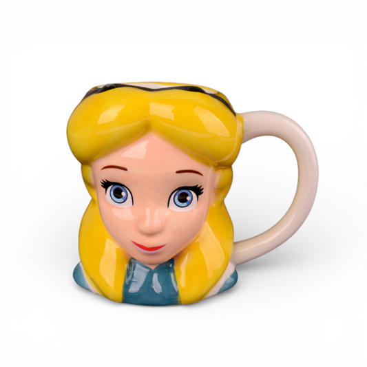 Керамична 3D чаша Алиса – принцеса от страната на чудесата, 200 мл