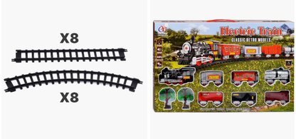 Електрически влак Classic Train Set – комплект с релси, вагони и гара