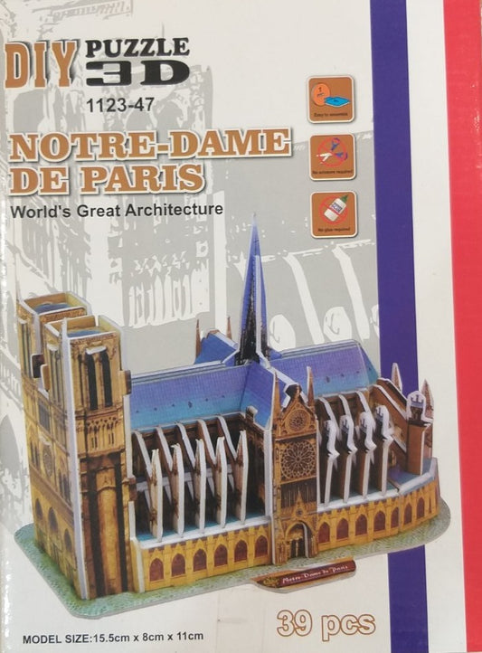 3D пъзел Notre-Dame de Paris – 39 части