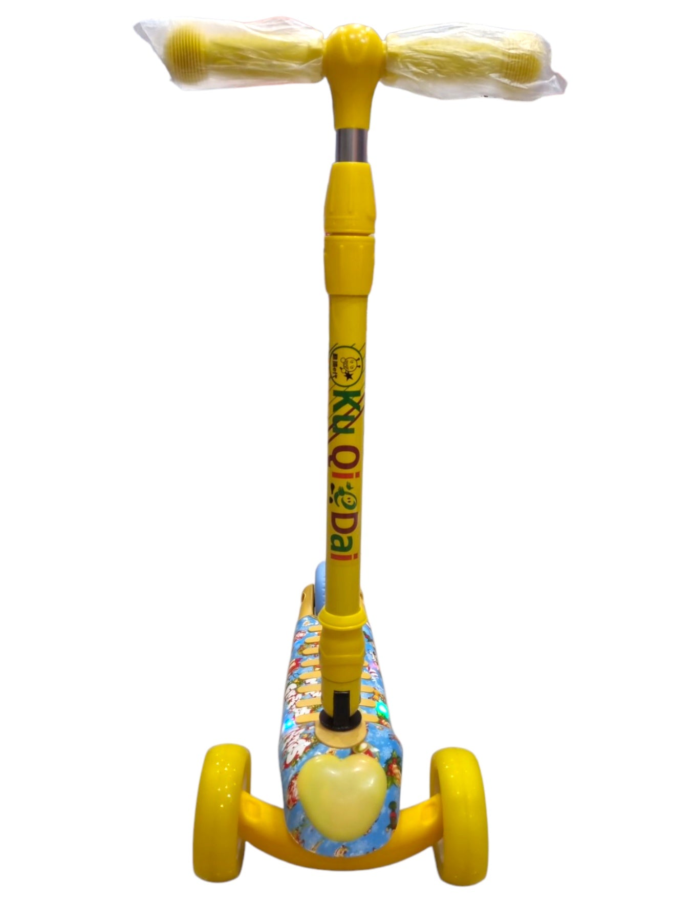 Светеща музикална тротинетка – жълта