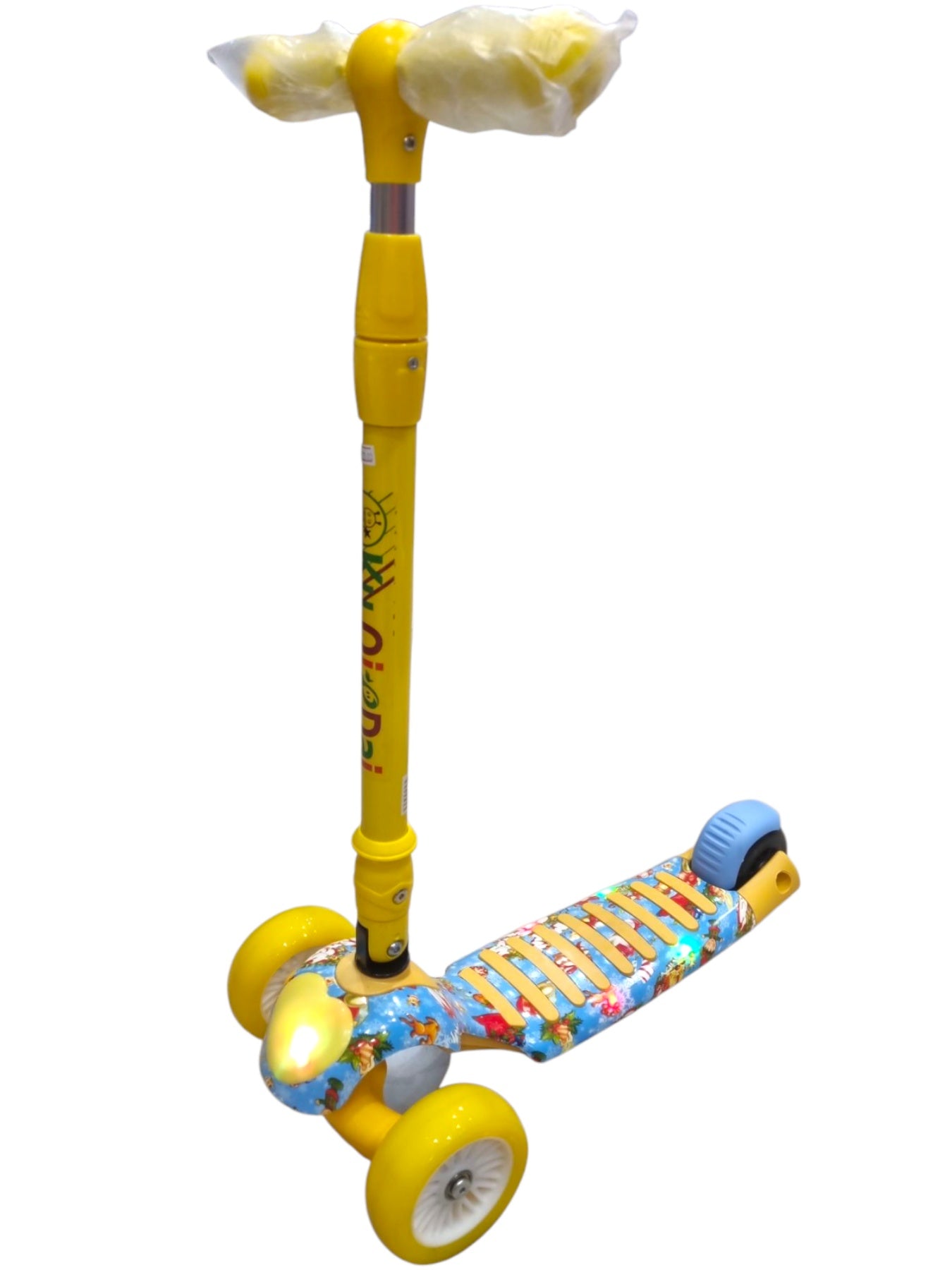 Светеща музикална тротинетка – жълта