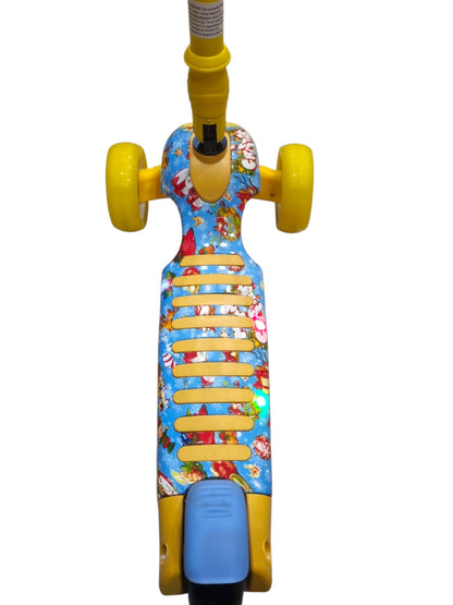 Светеща музикална тротинетка – жълта