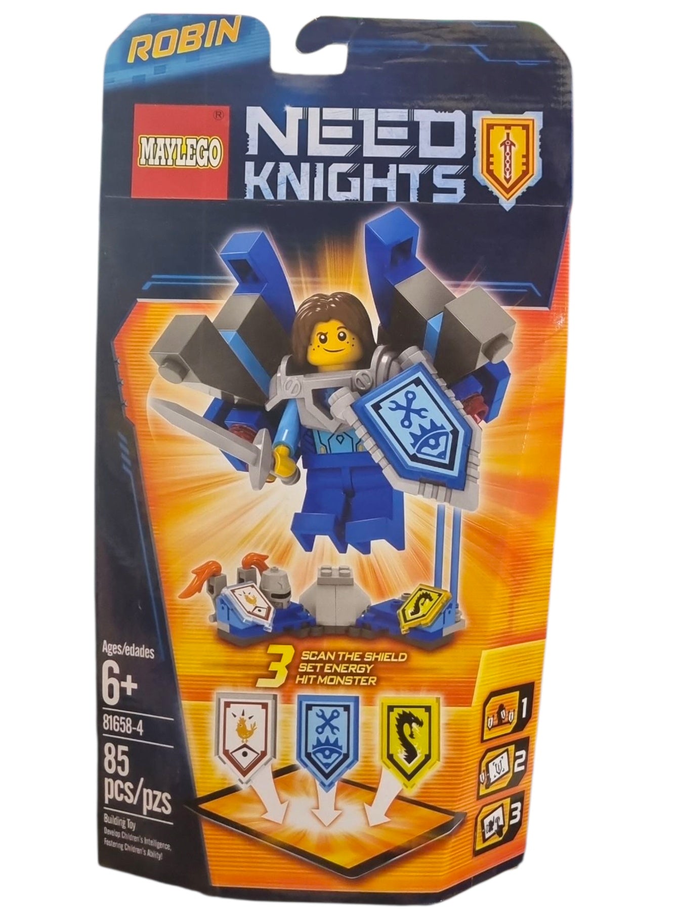 Конструктор Ultimate Robin – Рицарска фигура с оръжия и стойка