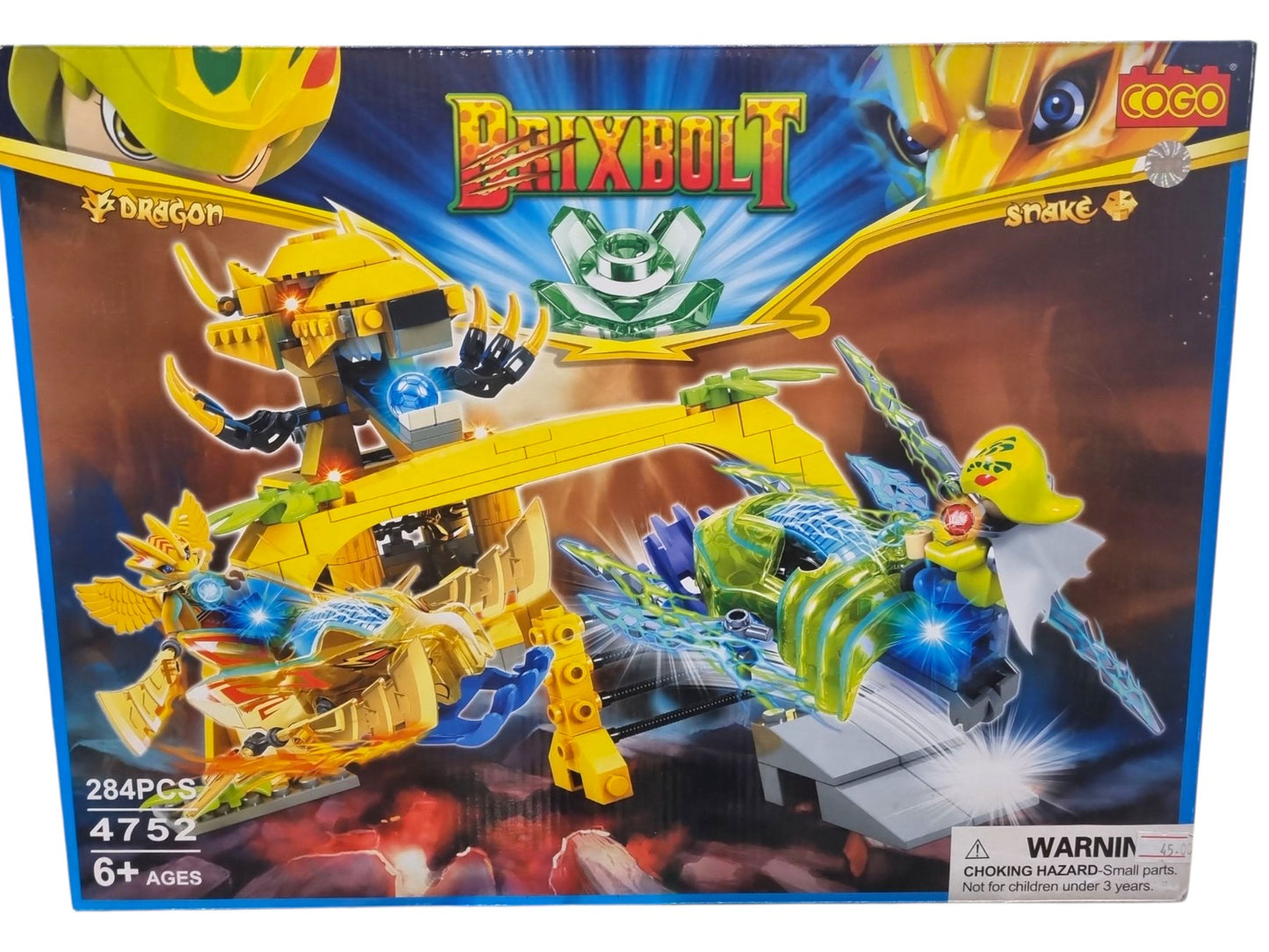 COGO BrixBolt конструктор с дракони – 284 части | Фентъзи битка модел 4752