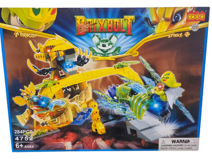 COGO BrixBolt конструктор с дракони – 284 части | Фентъзи битка модел 4752