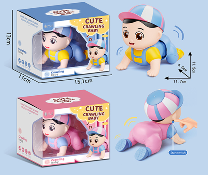 Интерактивно пълзящо бебе с музика и светлини