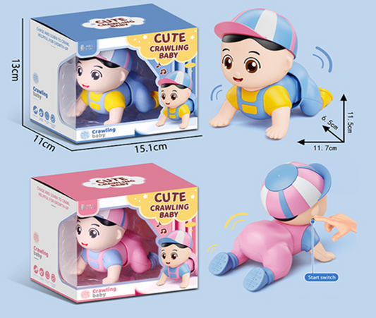 Интерактивно пълзящо бебе с музика и светлини