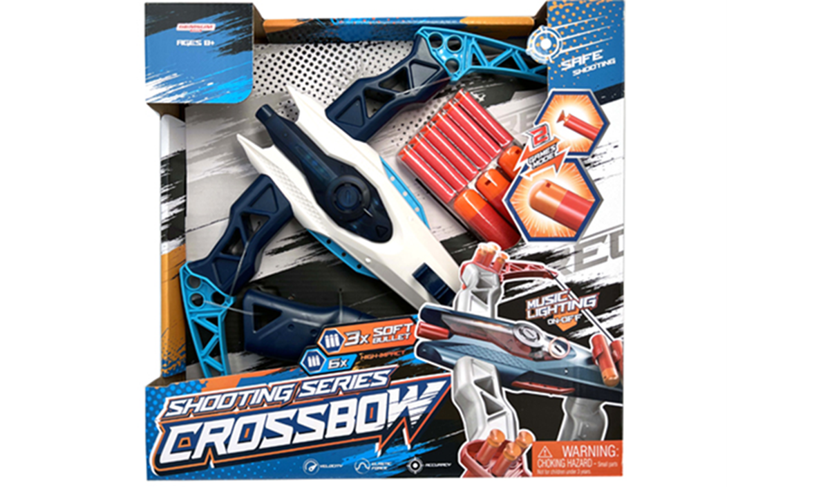 Арбалет със стрели и светлинни ефекти