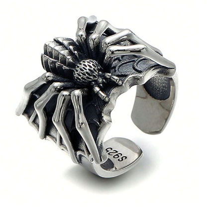 Регулируем пръстен с паяк в готик стил